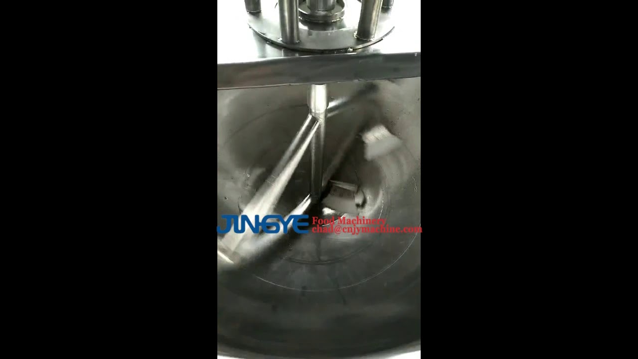 cooking pot with paddle mixer sauce kettle jam making machine, chili sauce, curry sauce, BBQ sauce