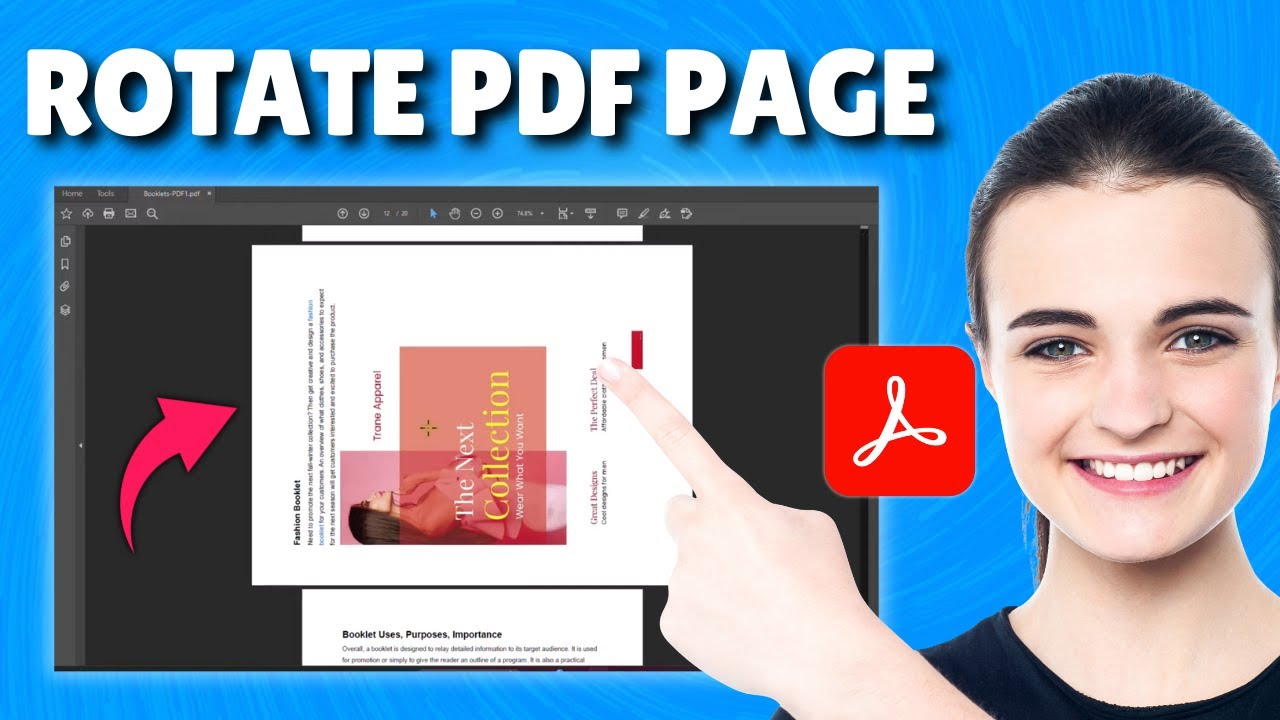 How to Rotate PDF page in adobe acrobat - YouTube