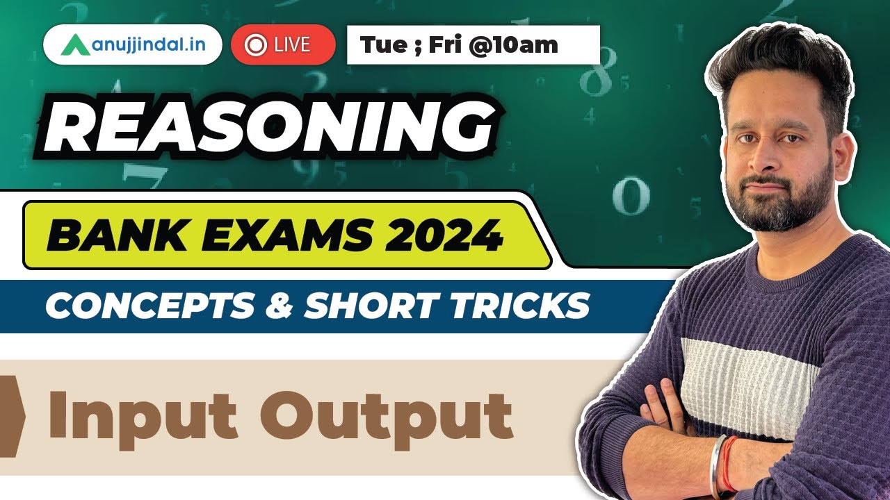 Bank Exams 2024 | Reasoning Ability | Input Output Reasoning | SBI PO ...