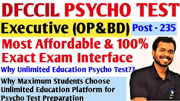 Dfccil Executive Operations & BD Psycho Test Exact Exam Interface| #DFCCIL_Psycho_Test for Executive