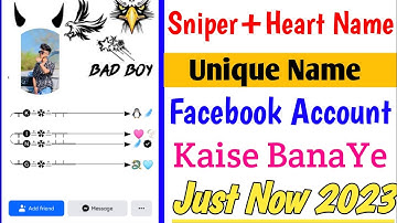 How To Create Sniper + Emoji Name Facebook Account 2023 | Stylish Facebook Account Kaise Banye 2023