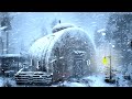 BRUTAL ARCTIC WINTER at Night with EXTREME COLD & blizzard for sleeping. Relax and ASMR