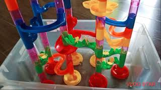 Marble Run for kids Review with 105 pieces to assemble the maze