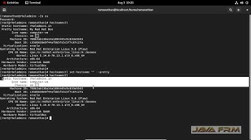 How to clear or reset hostnames using hostnamectl command in RHEL 9