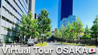 ‍♂Exploring Osaka's GREEN Midosuji Street (MAY 2024)   4K Japan travel video