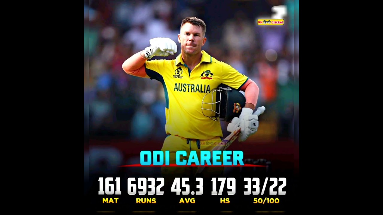 David Warner odi Career 