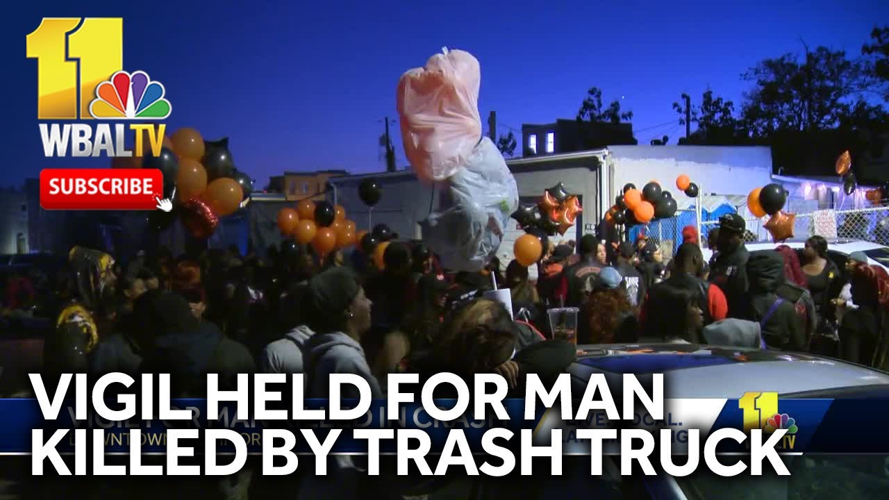 Vigil held for man killed in crash involving trash truck - YouTube