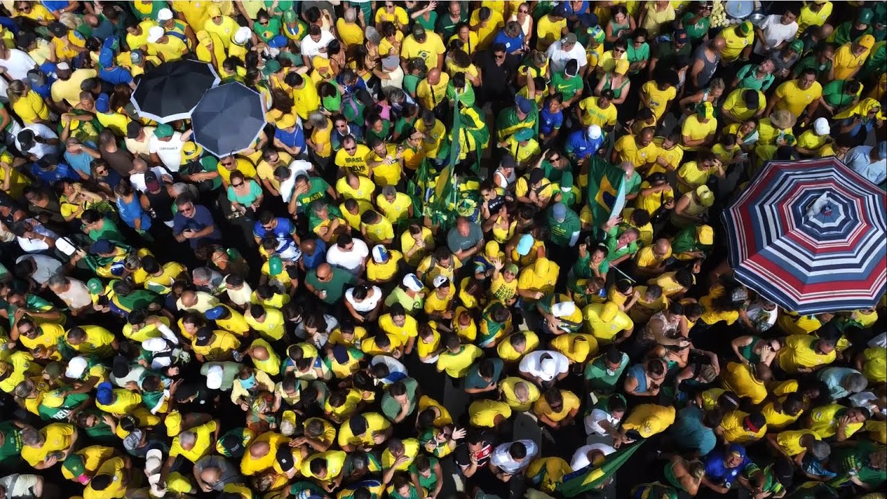 Imagens aéreas da manifestação na Av. Paulista | 25/02/24