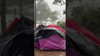 ASMR Hujan deras #asmr #shorts #camping #campinghujan #rain