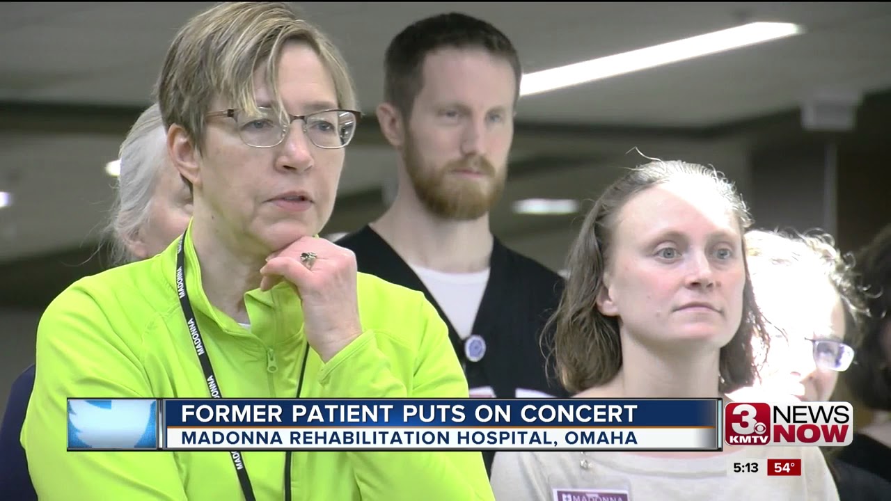 Former Madonna Rehabilitation patient celebrates recovery with performance at hospital