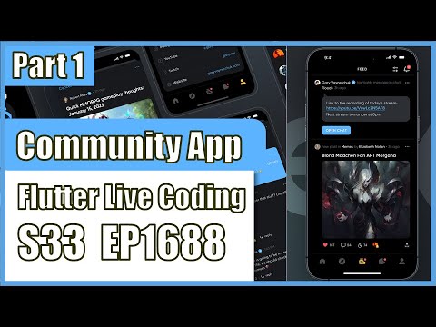 [Flutter] Flutter Live Coding EP1688 (Community App UI Part 1) - YouTube