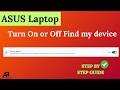 How to Turn On or Off Find My Device on ASUS Laptop