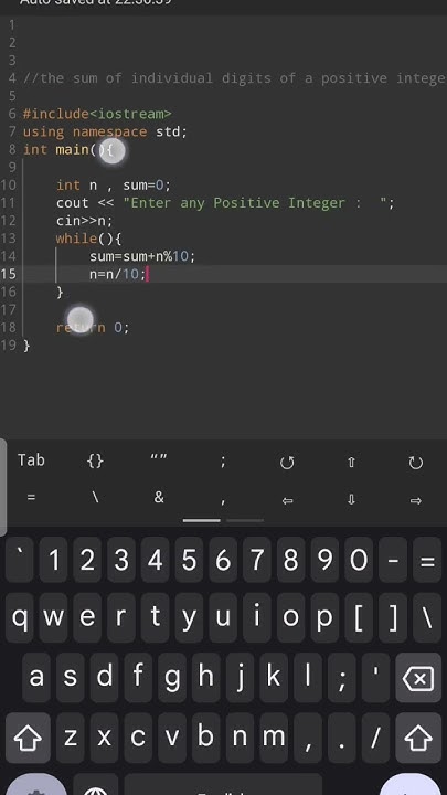 the sum of individual digits of a positive integer in C++ - YouTube
