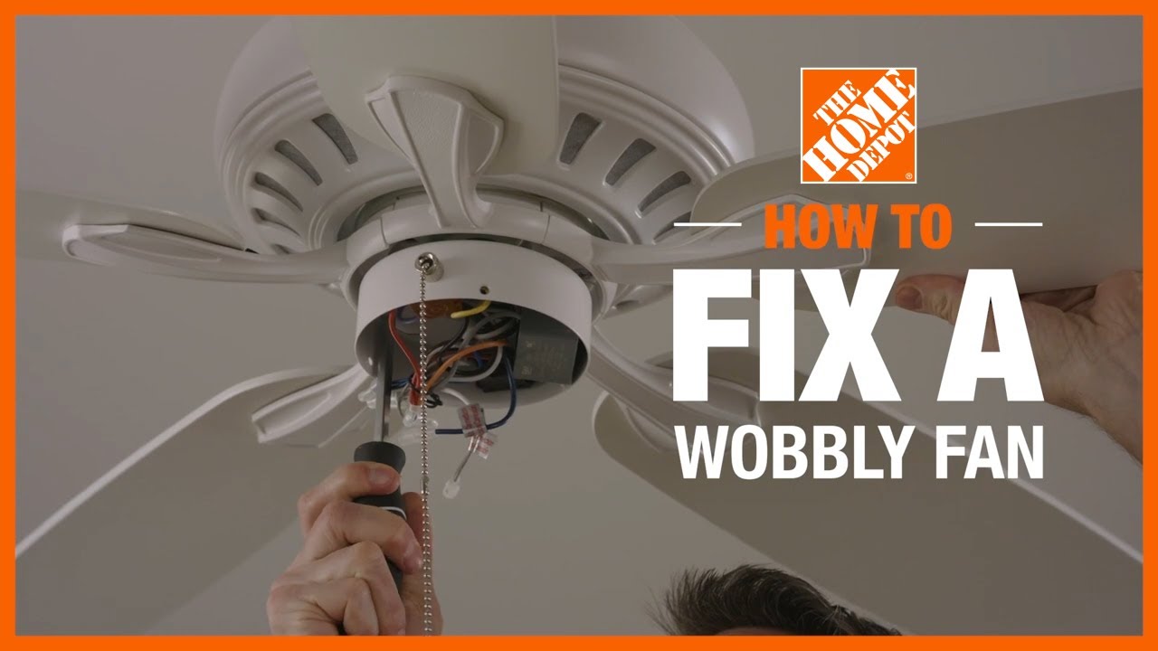 How To Fix A Ceiling Fan How to Fix a Wobbly Ceiling Fan | Lighting and Ceiling Fans | The Home  Depot - YouTube
