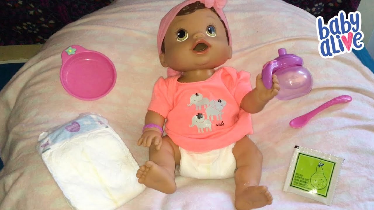 Feeding Baby Alive Changing Time Baby Doll Pears Doll Food YouTube
