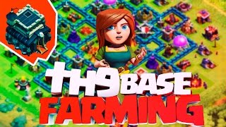 Diseño de aldea Ayuntamiento 9 | Aldea Farming Base | TH9 | Clash of Clans en español screenshot 4