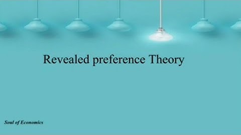 Revealed Preference Theory| Statistical Assistant Exam Class | SET/NET Economics |SOUL OF ECONOMICS