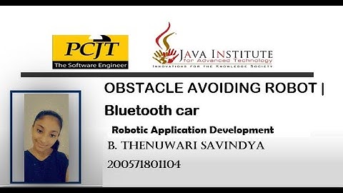 Obstacle Avoiding Robot Car - Using Bluetooth Control | Java Institute | 1st Year |