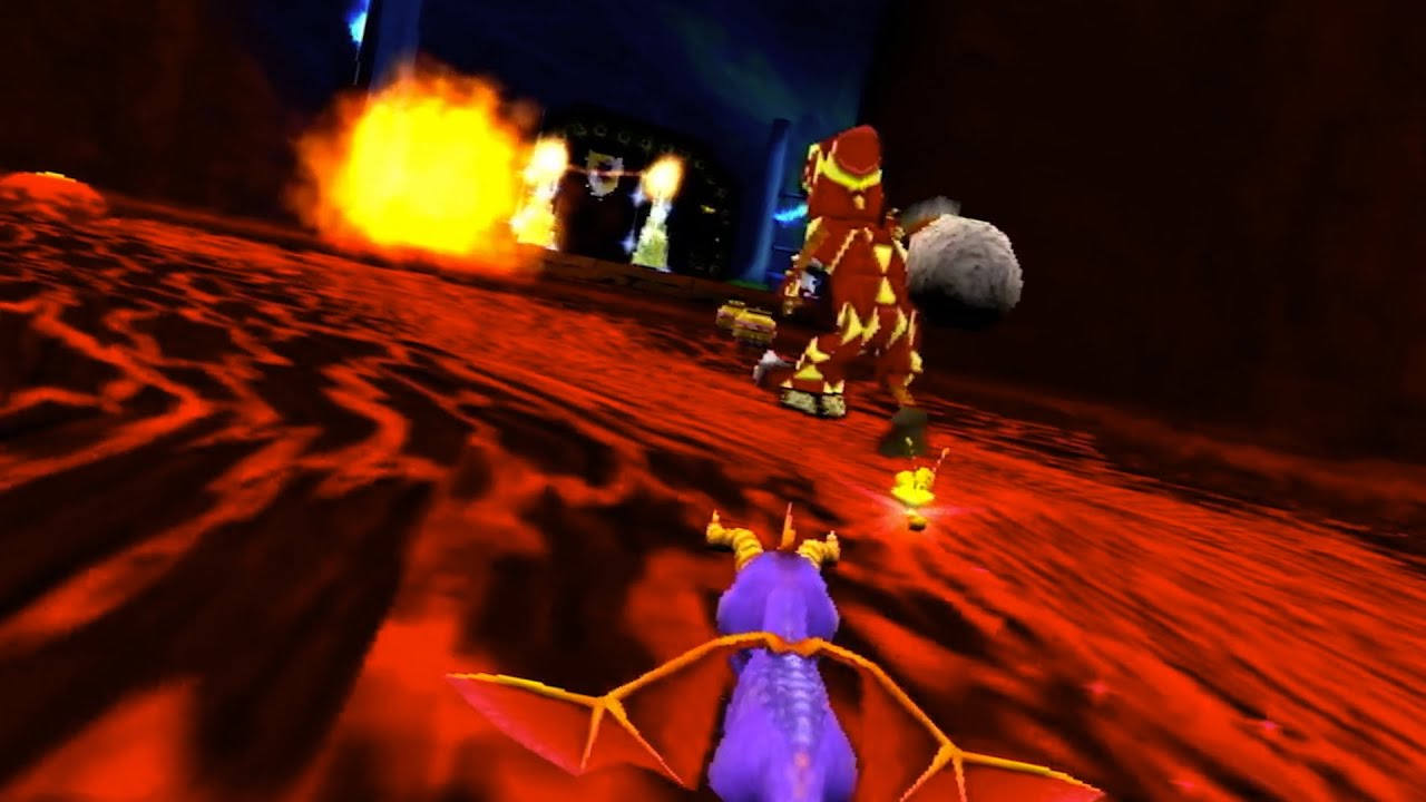 Spyro 4 Enter the Dragonfly 100 Walkthrough Part 18 RUNNING LAVA