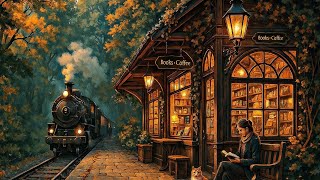 Autumn Whispers 🍁 Relaxing Jazz at the Book Café 📖