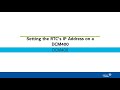 Setting the RTC's IP Address on a DCM400
