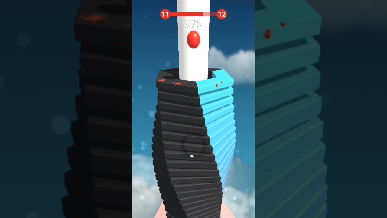 Falling nonstop in Stack Ball