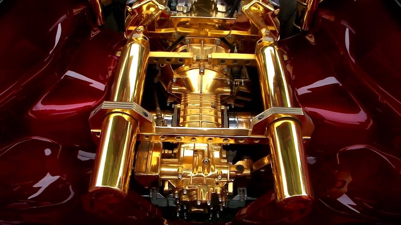 '73 Pantera with a gold V8 engine. Fallbrook Car Show 5/29 