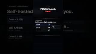 Gemma 4 26B on a single Blackwell GPU at 76 tokens per second. Project Onyx stats. #Shorts