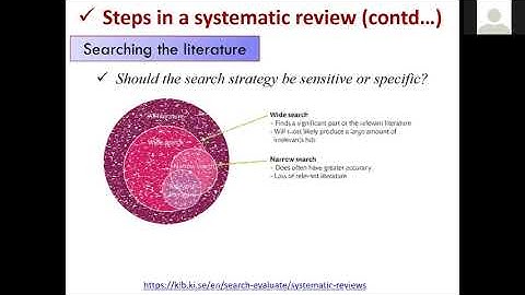 Introduction to systematic review and How to write a protocol for a systematic review