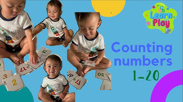 Counting 1-20 with number puzzle | 23months old