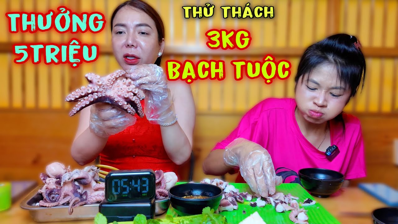 Chị Koi Thái Lan Thử Thách Mâm Bạch Tuộc 3Kg Nhận Thưởng 5Triệu Đồng Tại XuKa Quán Và Cái Kết