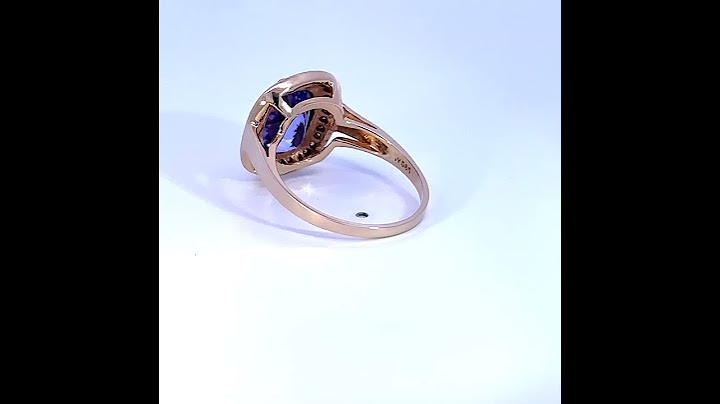 Tansanitring Gold 585 14K blauer Edelstein 3.7ct Brillanten 0.30ct