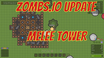 Zombs.io melee tower new update  - Smashing zombies -  Zombs.io gameplay