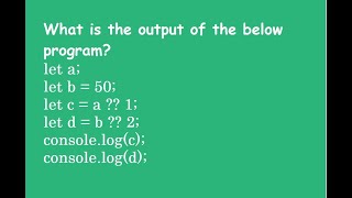 JS Interview Question 8: nullish coalescing operator #shorts