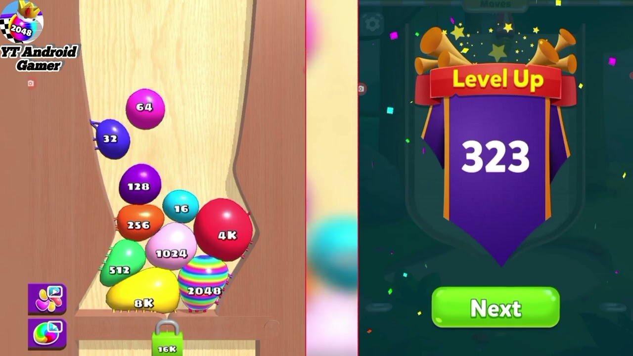 Laisar Bubbles VS Blobe merge 3d rainbow//Gameplay 2048 ball New Part