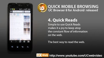 Quick Mobile Browsing,UC Browser 8 for Android final version released.