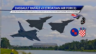 🇭🇷Dassault Rafale x3 (Croatian Air Force) 33rd Anniversary Of The Croatian Army (Zagreb 29.05.2024.)