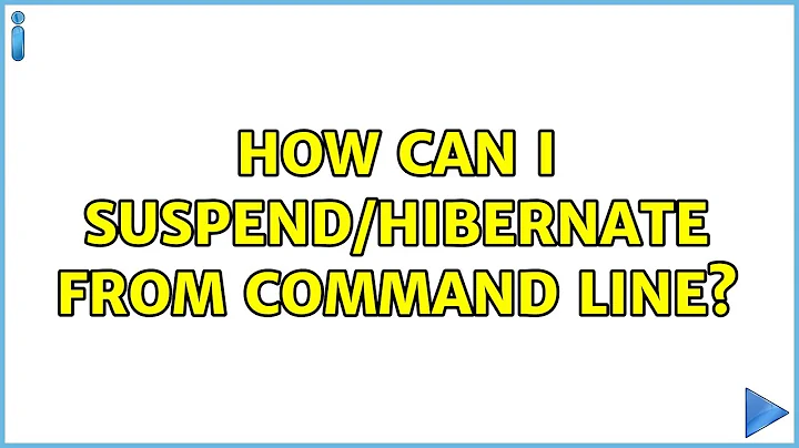 Ubuntu: How can I suspend/hibernate from command line?