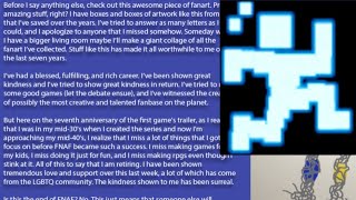 FNAF: Scott cawthon has retired. thank you for everything scott