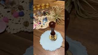 【琥珀色】妹にプレゼントしてもらった琥珀色のワックスでシーリングスタンプ#short  #シーリングスタンプ #シーリングワックス #stamp