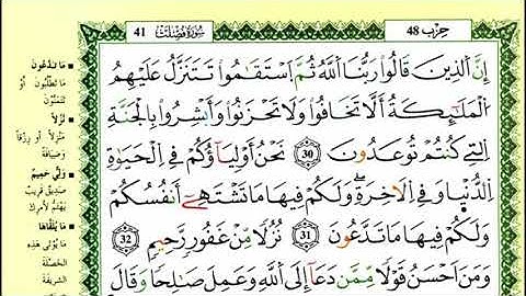 38-30: الصفحة 480 :سورة فصلت من الآية
