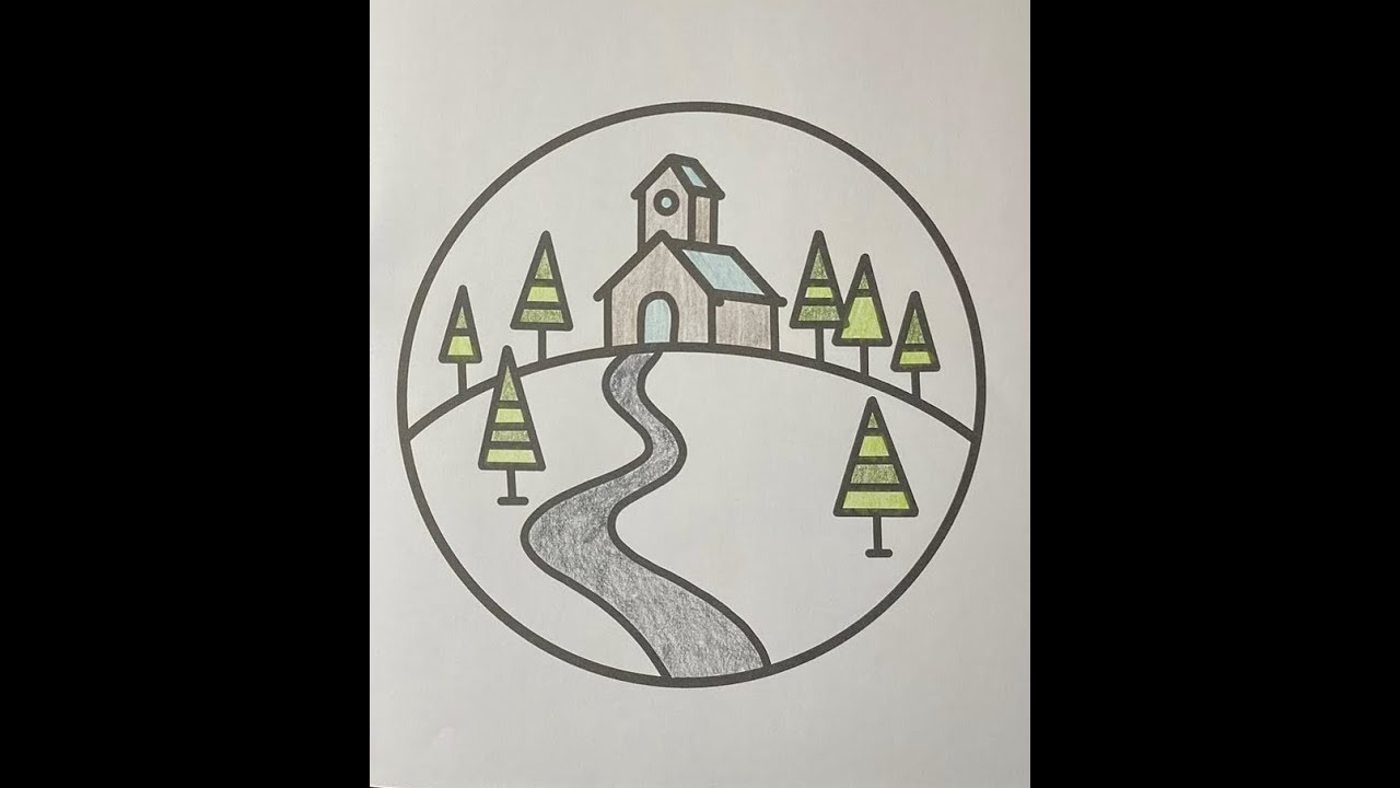 ASMR ~ watch me color a simple church