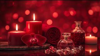 Cozy Red Spa Retreat ✨ Deep Sleep Ambience with Soft Piano, Candles & Meditation Sounds screenshot 3