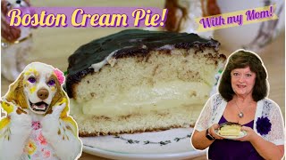 Baking a Boston Cream Pie with my Mom! Bake Me Up Buttercup