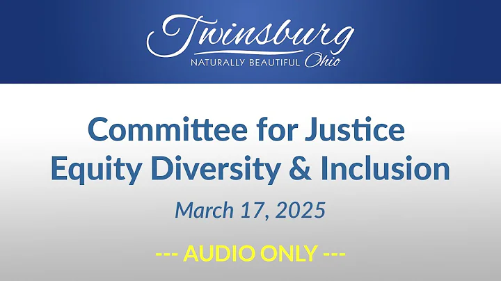 City of Twinsburg   Justice, Equity, Diversity Inclusion Committee - March 17, 2025