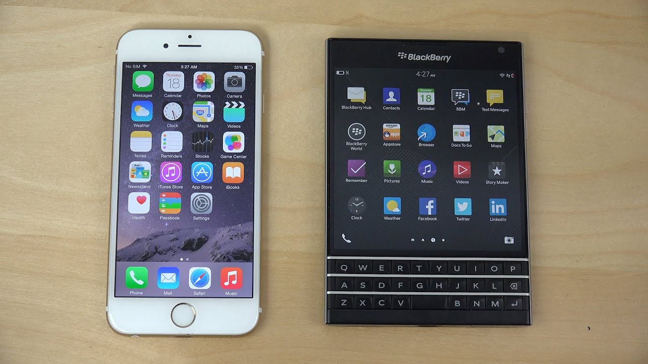 BlackBerry Passport y Apple iPhone 6 - ¿Qué es más rápido?