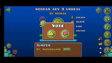 Harder than Deadly clubstep easy? Geometry dash Noobas adv 3 unreal 100% easy demon (New Hardest)