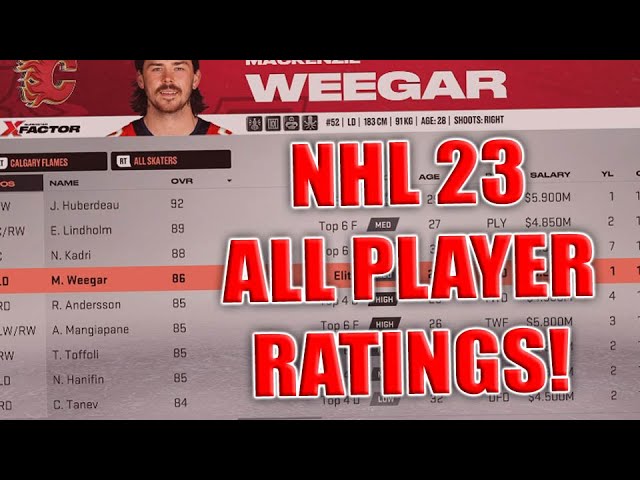 NHL 23 Reveals Top Player Ratings