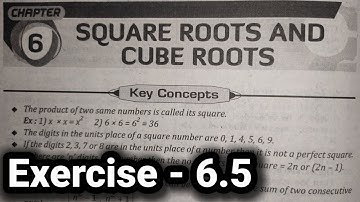 8th class || Maths || 6.SQUARE ROOTS AND CUBE ROOTS chapter || Exercise - 6.5 || all sums.
