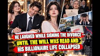He Laughed While Signing the Divorce — Until the Will Was Read and His Billionaire Life Collapsed